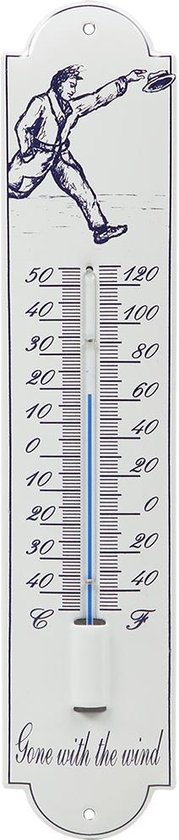Knooppunt puberteit geweer Thermometer emaille wind 6,5x30cm | bol.com