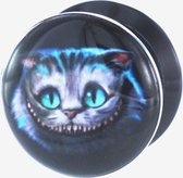 Cheshire Cat UV Internal Screw Fit Ear Tunnel - 20 mm ©LMPiercings