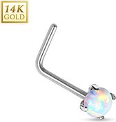 14K Opaal kristal Prong Setting Nosestud