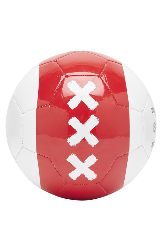 Ajax-bal wit-rood-wit met kruizen - Ajax