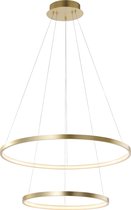 Circle Hanglamp 2x LED rond d:50 cm goud 3000k - Modern - Paul Neuhaus - 2 jaar garantie