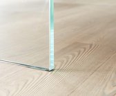 Eettafel Edge acacia bruin 200x100 glas frame Live-Edge