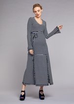 Dress Serlina - Sax-Ecru-Black Stripe (031), M