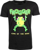 Frogger Heren Tshirt -XL- The Original Pixel Frog Zwart