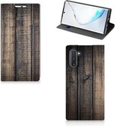 Geschikt voor Samsung Galaxy Note 10 Book Wallet Case Steigerhout