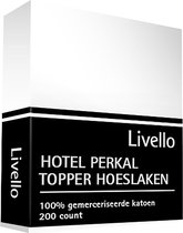 Livello Hotel Hoeslaken Perkal topper White 180x220x8