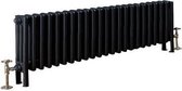 Design radiator horizontaal 2 kolom staal mat antraciet 30x137,3cm 1067 watt - Eastbrook Rivassa