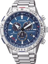 Citizen Radio Controlled Horloge - Citizen heren horloge - Blauww - diameter 47 mm - roestvrij staal