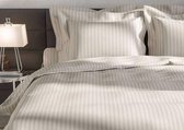 Dekbedovertrek 200x200/220 Stripe Katoen Satijn Creme Exclusieve Kwaliteit