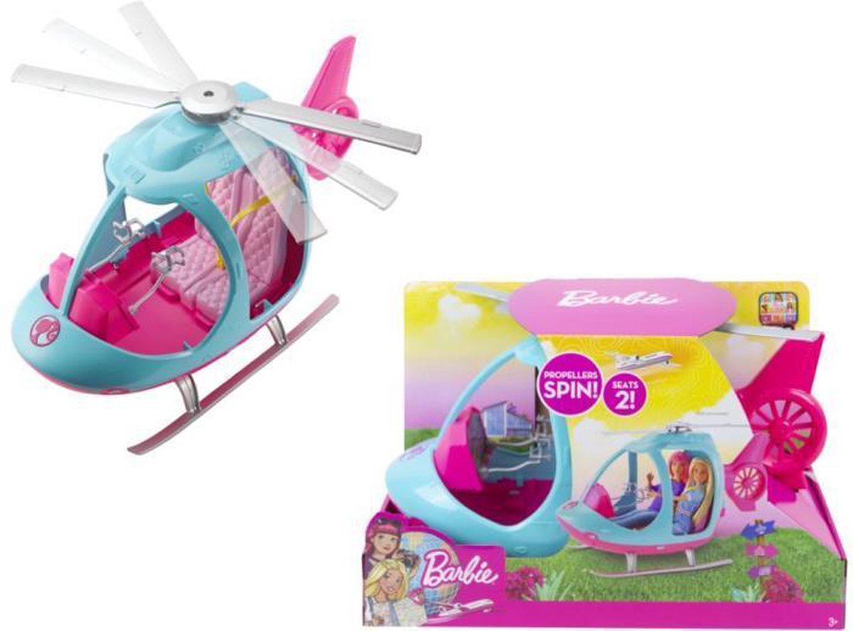 Barbie Estate Helikopter - Roze met Blauwe bol.com