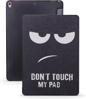 Angry Expression Pattern Horizontale Flip PU lederen hoes voor iPad Air 2019 / Pro 10,5 inch, met drie-vouwbare houder en honingraat TPU Cover