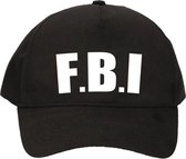 Zwarte F.B.I politie agent verkleed pet / baseball cap voor jongens en meisjes - verkleedhoofddeksel