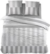 Snoozing Leco - Flanel - Dekbedovertrek - Eenpersoons - 140x200/220 cm + 1 kussensloop 60x70 cm - Grey