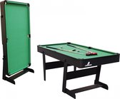 Cougar Table de Billard Hustle XL - Table de Billard pliable 6ft noir / vert pour l'intérieur - Accessoires inclus