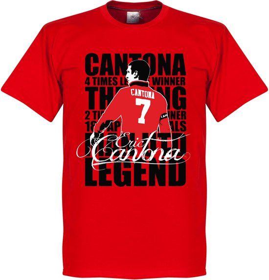 Eric Cantona Legend T-shirt - Rood - Kinderen - 92/98