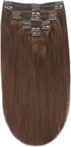 Remy Human Hair extensions straight 18 - brown 4#