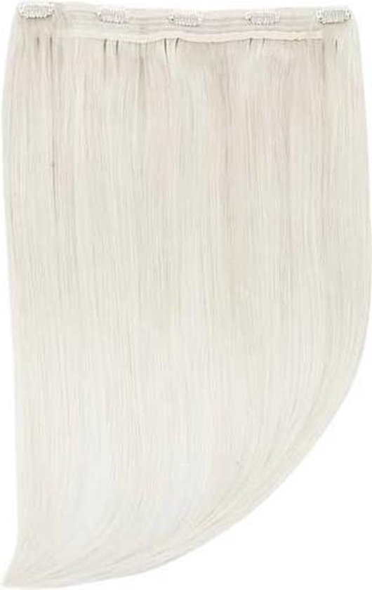 Remy Human Hair extensions Quad Weft straight 16 - blond Iceblonde#