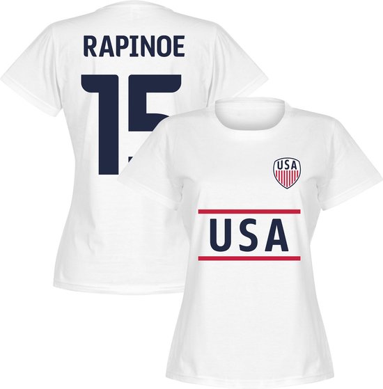 Verenigde Staten Team Dames Rapinoe 15 T-shirt - Wit - S