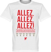 Liverpool Allez Allez Allez T-Shirt - Wit - S