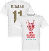 Liverpool Trophy M. Salah 11 Champions of Europe 2019 T-Shirt - Wit - XXL