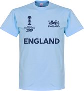 Engeland Cricket WK 2019 Winnaars T-shirt - Lichtblauw - L