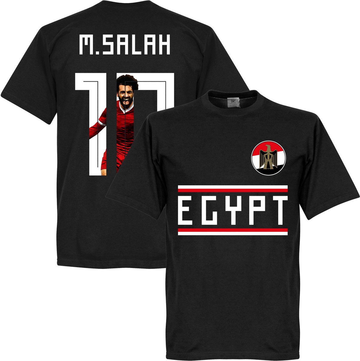 Egypt M. Salah 10 Gallery Team T-Shirt - Zwart - XXL