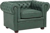 Beliani CHESTERFIELD - Fauteuil - groen - kunstleer