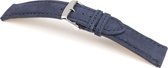 Horlogeband Dakota Blauw - Leer - 24mm