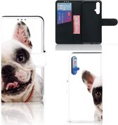 Huawei Nova 5T | Honor 20 Telefoonhoesje met Pasjes Franse Bulldog