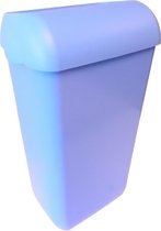 WillieJan Marplast afvalbak -Blauw – 23 liter – met hidden cover – muurbevestiging of vrijstaand