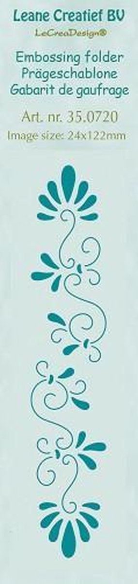 Border embossing folder Curlicue 24x122mm