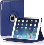 geschikt voor Apple iPad 5 Air Case Hoes 360° graden draaibaar Multi Stand Cover Donker Blauw/ Dark Blue