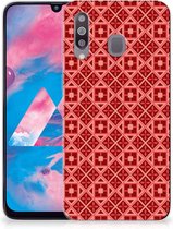 Geschikt voor Samsung Galaxy M30 TPU bumper Batik Red