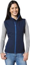 Softshell casual bodywarmer navy blauw voor dames - Outdoorkleding wandelen/zeilen - Mouwloze vesten L (40/52)