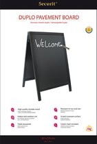 Duplo pavement chalk board - with lacquered black finish - 55x85cm
