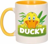 Kinder eenden mok / beker Ducky geel / wit 300 ml