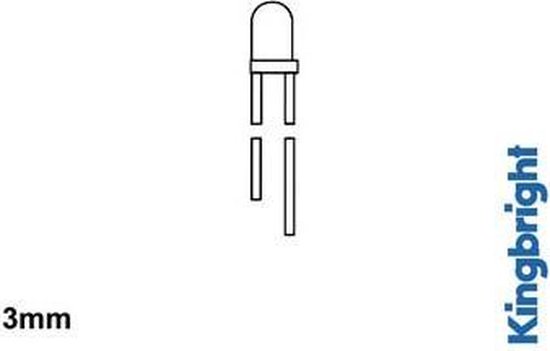 LED STANDARD DIFFUSION BLEUE 3 mm (L-7104LQBD-D)