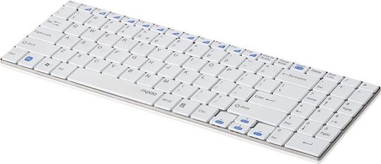 raken Bloesem Installatie Rapoo E9070 - Draadloos Toetsenbord / Azerty / Wit | bol.com