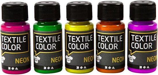 Creotime Textile Color Neon Kleuren Assortiment