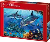 Jumbo Puzzel Dolfijnen Op Jacht Naar De Schat - Legpuzzel - 1000 stukjes