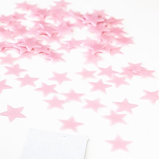 Set de 100 étoiles Glow dans le rose foncé | Stickers muraux 3D