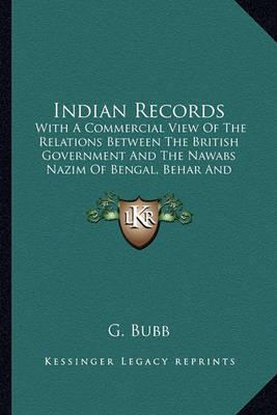 Indian Records, G Bubb 9781164194026 Boeken