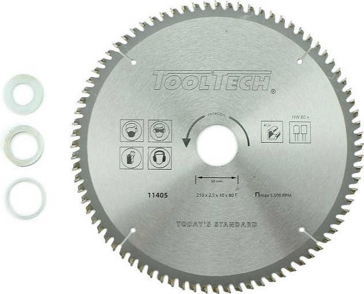 Tooltech Zaagblad Cirkelzaag 210mm, 80 Tanden TCG
