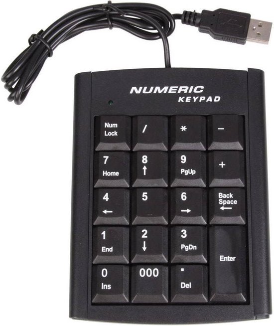 rust Portier Oorzaak Numeriek toetsenbord - Numpad - USB numpad - Los numeriek toetsenbord -  DisQounts | bol.com
