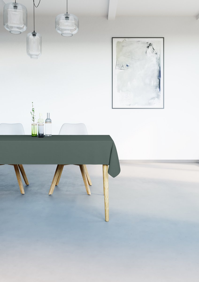 Mistral Home - Tafelkleed waterafstotend - 130x160 cm - Donkergroen