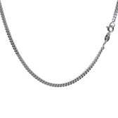 AuBor ®.  Zilveren schakelketting, 3 mm × 60cm