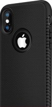 Luxe Extra Stevige TPU Case voor Apple iPhone X - iPhone XS - Rugged Armor - Shockproof Back Cover - Zwart hoesje - Siliconen