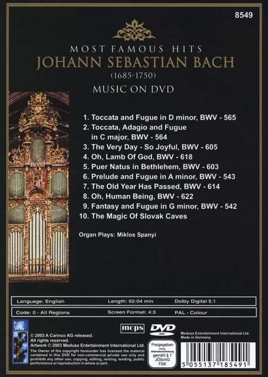 Johann Sebastian Bach Most Famous Hits, Johann Sebastian Bach Muziek