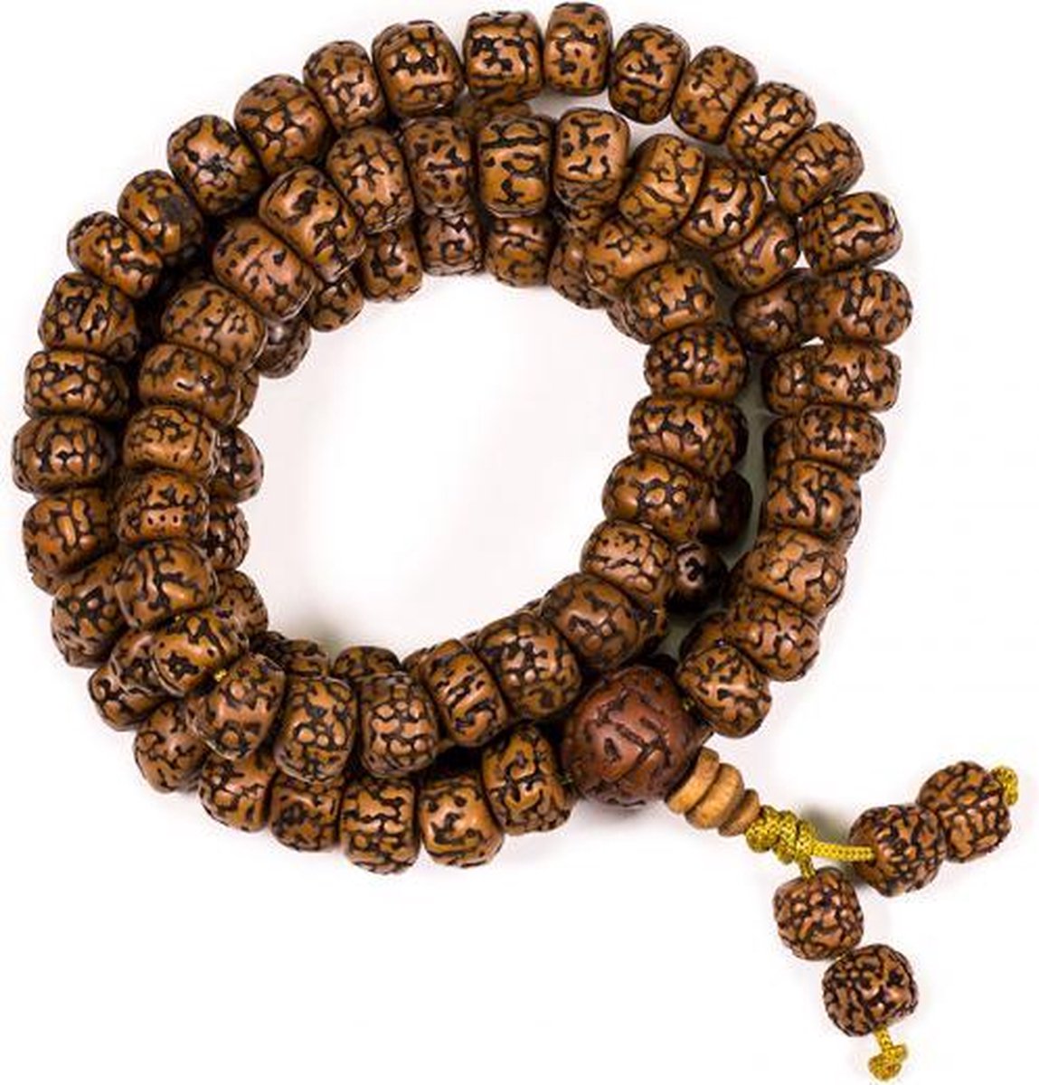 Mala Rudraksha&minerals 108 kralen - 1.0 cm