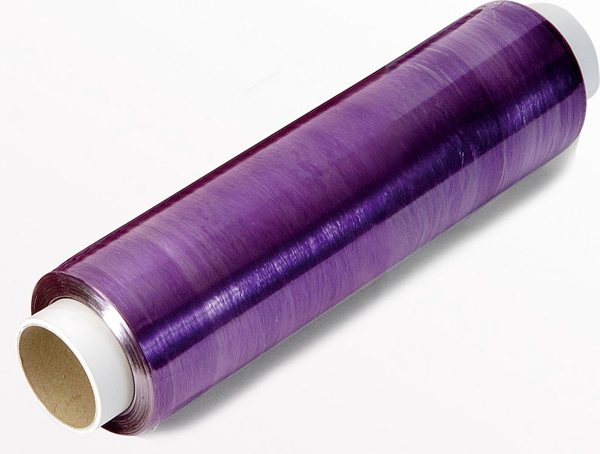 BOSKA Transparante Folierol - Paars Folie - Huishoudfolie - 300 meter folie - 30 cm breedte